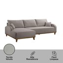 Ver imagem 6 de Sofá Albano Veludo 250 Chaise Lado Esquerdo Meu Sofá Online B026 Veludo Prata