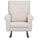 Ver imagem 3 de Poltrona de Amamentação com Balanço Base Milka Encanto D02 Bouclê Off White C-200 - Lyam Decor