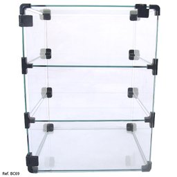 Expositor Modulado em Vidro com Porta e Cadeado - 0,30 x 0,40 x 0,30 - 2