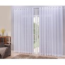 Ver imagem 2 de Cortina linho tecido 8,00x2,30 Para Varão Simples:Branco