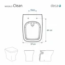 Ver imagem 5 de Assento Sanitário Poliéster Clean Branco para vaso Deca 1.6gpf 6lpf