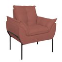 Ver imagem 4 de Poltrona Sofá Reforçada Base Metal Preta Amamentação Rosa