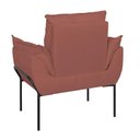 Ver imagem 6 de Poltrona Sofá Reforçada Base Metal Preta Amamentação Rosa