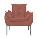 Ver imagem 5 de Poltrona Sofá Reforçada Base Metal Preta Amamentação Rosa