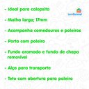 Ver imagem 3 de Kit Gaiola Triplex Calopsita Brinquedo Argola Dupla Colorida - Verde