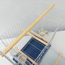 Ver imagem 2 de Kit Gaiola Triplex Calopsita Brinquedo Argola Dupla Colorida - Verde