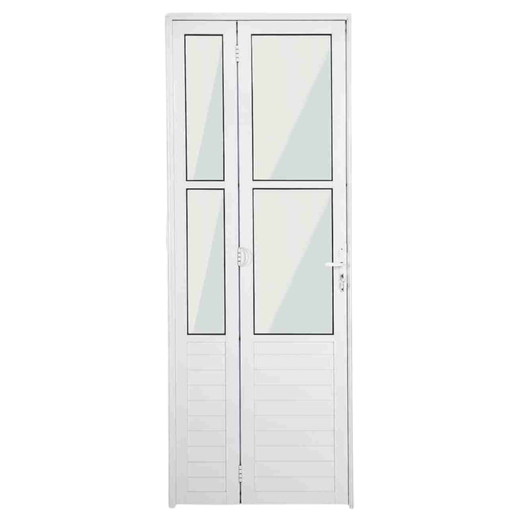 PORTA CAMARÃO VIDRO MINI BOREAL EM ALUMÍNIO BRANCO COM FECHADURA ...