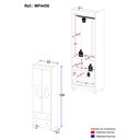 Ver imagem 3 de Guarda-roupa Infantil 62cm 2 Portas com Vidro e 2 Gavetas Suspiro Multimóveis Mp4456 Madeirado