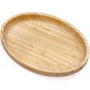 Ver imagem 1 de 12 Bandejas de Bambu 28cm Travessa de Servir Petiscos Porções Bar Restaurante Oval Plasvale