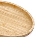 Ver imagem 3 de 12 Bandejas de Bambu 28cm Travessa de Servir Petiscos Porções Bar Restaurante Oval Plasvale