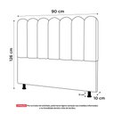 Ver imagem 5 de Cabeceira Cama Box Solteiro Lana 90cm Sintético Branco - Abmaza