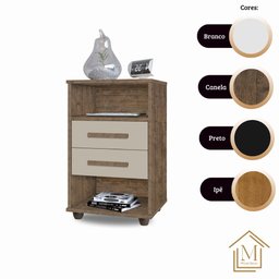 Mesa de Cabeceira Cielo Cor:canela Off White - Mizza Decor - 5
