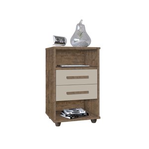 Mesa de Cabeceira Cielo Cor:canela Off White - Mizza Decor