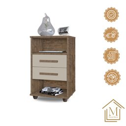 Mesa de Cabeceira Cielo Cor:canela Off White - Mizza Decor - 6