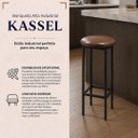 Ver imagem 6 de Conjunto Mesa Bistrô Alabama com 3 Banquetas Estofadas Kassel Cor Marrom - Kmj