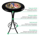 Ver imagem 4 de Conjunto Mesa Bistrô Alta Redonda 60cm + 2 Banquetas Bar Varanda Pub - Go Hard Or Go Home - Preta