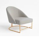Ver imagem 1 de Poltrona Decorativa Estofada Veludo Base Metálica Industrial Lua Dourada – Paraná Metal:cinza Gelo