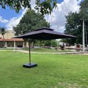 Ver imagem 5 de Ombrelone Guarda Sol Noronha Premium Aluminio 3,0 X 3,0 C/ Base em 100l Sol&sombra Marrom Café