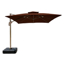 Ver imagem 6 de Ombrelone Guarda Sol Noronha Premium Aluminio 3,0 X 3,0 C/ Base em 100l Sol&sombra Marrom Café