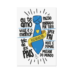 Placa Decorativa Frase Feliz Dia dos Pais - 1