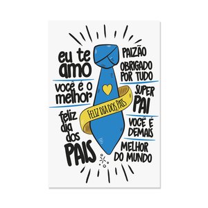 Placa Decorativa Frase Feliz Dia dos Pais