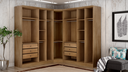Ver imagem 2 de Modulado Closet Completo 9 Portas 6 Gavetas - Linea-cumaru - Móveis Novo Horizonte