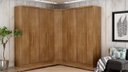 Ver imagem 1 de Modulado Closet Completo 9 Portas 6 Gavetas - Linea-cumaru - Móveis Novo Horizonte