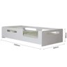 Cama Montessoriana Infantil Solteiro Mdf Alto Padrão Branco - 5