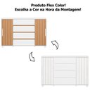 Ver imagem 2 de Cômoda Sapateira Grande 4 Gavetas 2 Portas Flex Evidência Branco Freijó