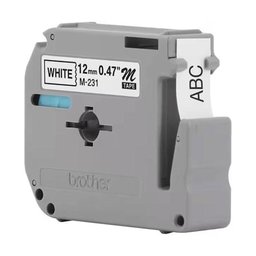 Fita para Rotulador M231 12mmx8m Branca - Brother - 1