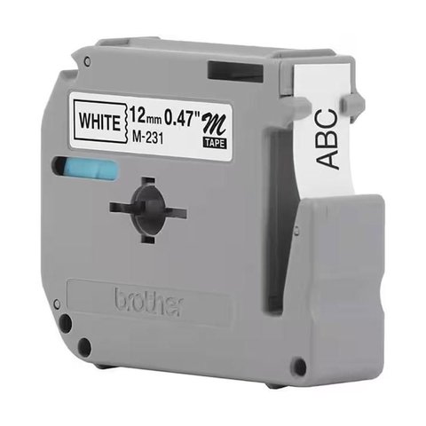 Fita para Rotulador M231 12mmx8m Branca - Brother