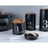 Lata Porta Condimentos N2 Metalla Preto Cozinha Black Yoi - 5