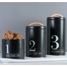 Lata Porta Condimentos N2 Metalla Preto Cozinha Black Yoi - 4