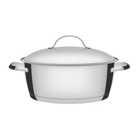 Caçarola Allegra Aço Inox Fundo Triplo Fogões de Indução 22 Cm 3,3l - Tramontina 62653221