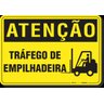 PLACA ATENÇÃO TRÁFEGO DE EMPILHADEIRA - 1