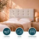 Ver imagem 3 de Cabeceira Ivy Casal 140cm Suede Capitonê para Quarto Moderna