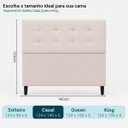 Ver imagem 4 de Cabeceira Ivy Casal 140cm Suede Capitonê para Quarto Moderna