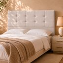 Ver imagem 5 de Cabeceira Ivy Casal 140cm Suede Capitonê para Quarto Moderna