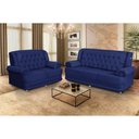 Ver imagem 1 de Conjunto de Sofá 2,00 X 1,50m 3 e 2 Lugares Suede Filadélfia Azul