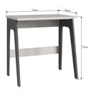 Ver imagem 3 de Escrivaninha Mesa Computador Office Pés Branco Cinza