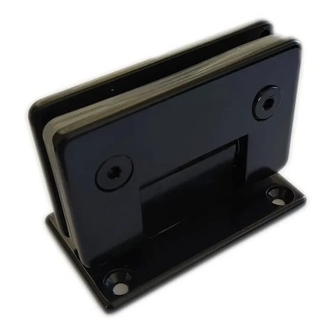 Dobradiça central GV48 90º 1012 vidro/alvenaria preta