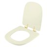 Assento Sanitário com Amortecedor Ibiza Biscuit para Vaso Incepa com Ferragem Dourada - 2