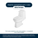 Ver imagem 4 de Assento Sanitário com Amortecedor Ibiza Biscuit para Vaso Incepa com Ferragem Dourada