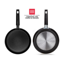 Ver imagem 4 de Crepeira Panquequeira Tapioqueira Induct+ Multiflon 22cm Antiaderente Fundo Inox Fogão Cooktop de In