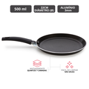 Ver imagem 2 de Crepeira Panquequeira Tapioqueira Induct+ Multiflon 22cm Antiaderente Fundo Inox Fogão Cooktop de In