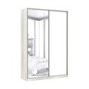 Ver imagem 1 de Guarda-roupa Solteiro Luciane 2 Portas de Correr 3 Gavetas Prime Plus Alumínio com Espelho 160 Cm
