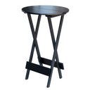 Ver imagem 5 de Kit Mesa Bistrô De Madeira Dobrável Com 3 Banquetas - Preto