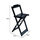 Ver imagem 3 de Kit Mesa Bistrô De Madeira Dobrável Com 3 Banquetas - Preto