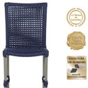 Ver imagem 3 de Conjunto 6 Cadeiras Cannes Corda Náutica e Mesa Retangular Ripada 2,00m em Alumínio para Edícula, Ja
