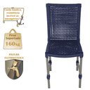 Ver imagem 4 de Conjunto 6 Cadeiras Cannes Corda Náutica e Mesa Retangular Ripada 2,00m em Alumínio para Edícula, Ja